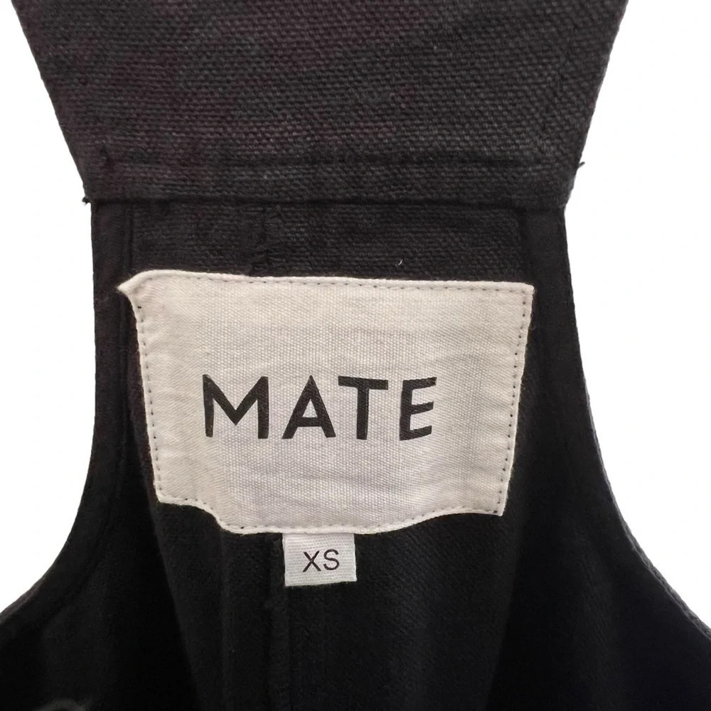 Mate the Label Organic Cotton Canvas Overalls Jet Black XS NWOT Utility Outdoor - Picture 5 of 8